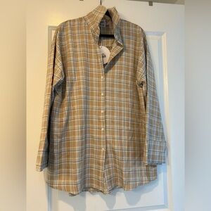 Princess Polly Flannel Long Sleeve Button Down Dress/Top